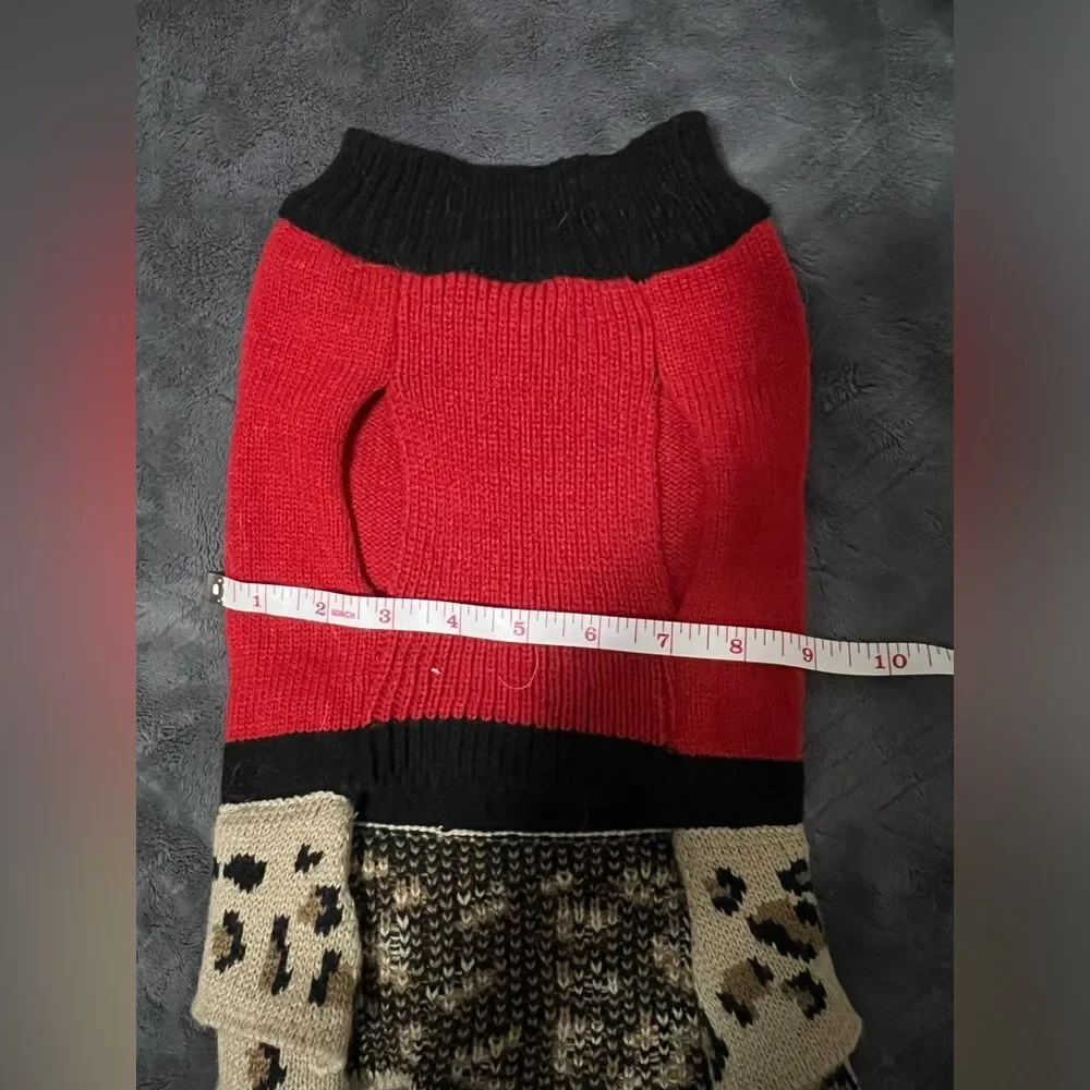 Holiday Christmas dog sweater dress